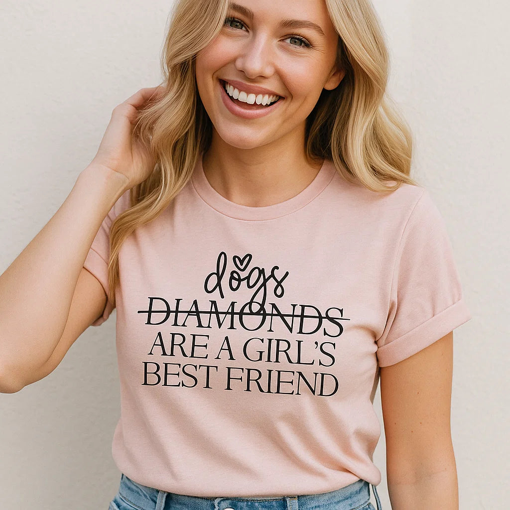 Dogs Are A Girl's Best Friend T-Shirt, Cute Dog Tee