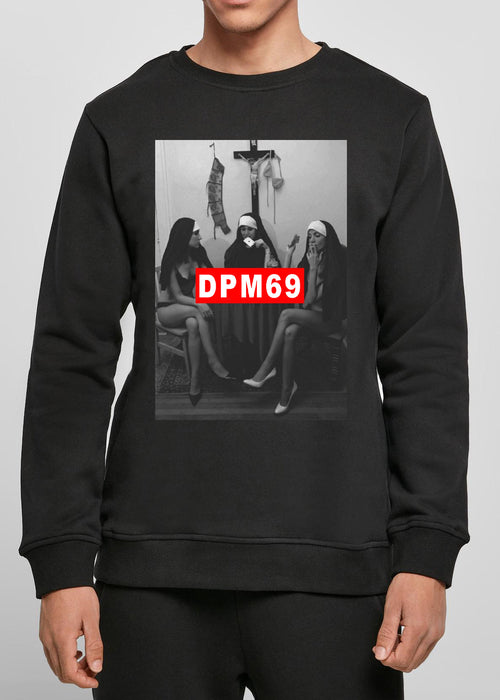 Men's sweatshirt design Unlike Others nuns black