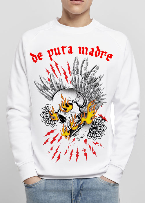 Men's sweatshirt design An angel Skull