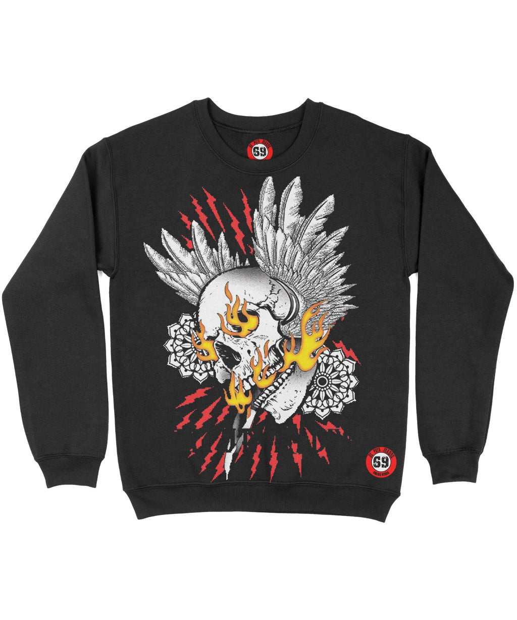 Men's sweatshirt design An angel Skull