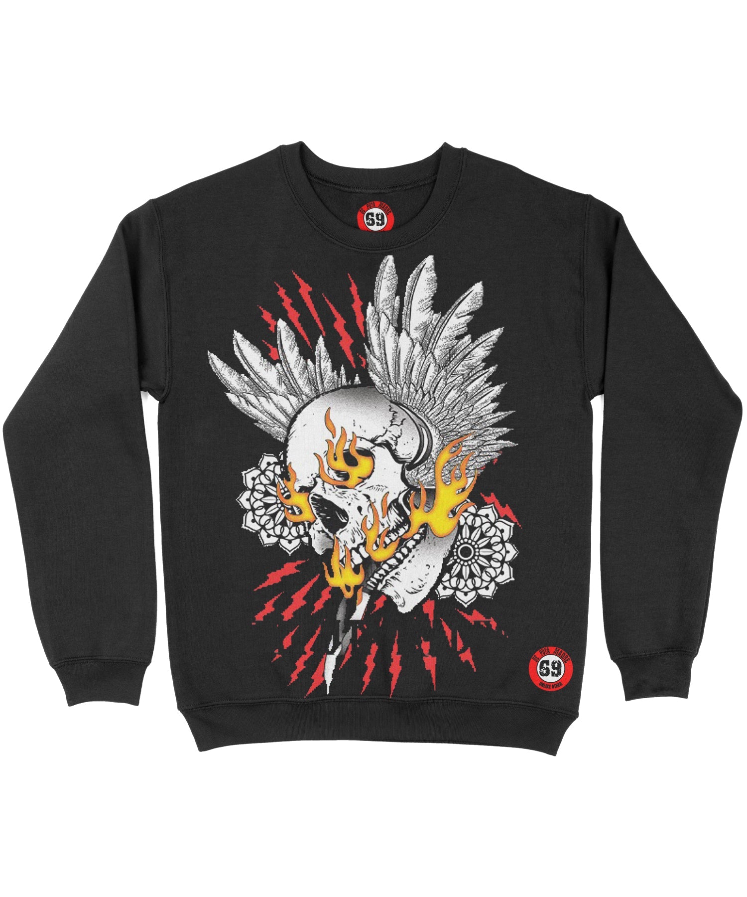Men's sweatshirt design An angel Skull