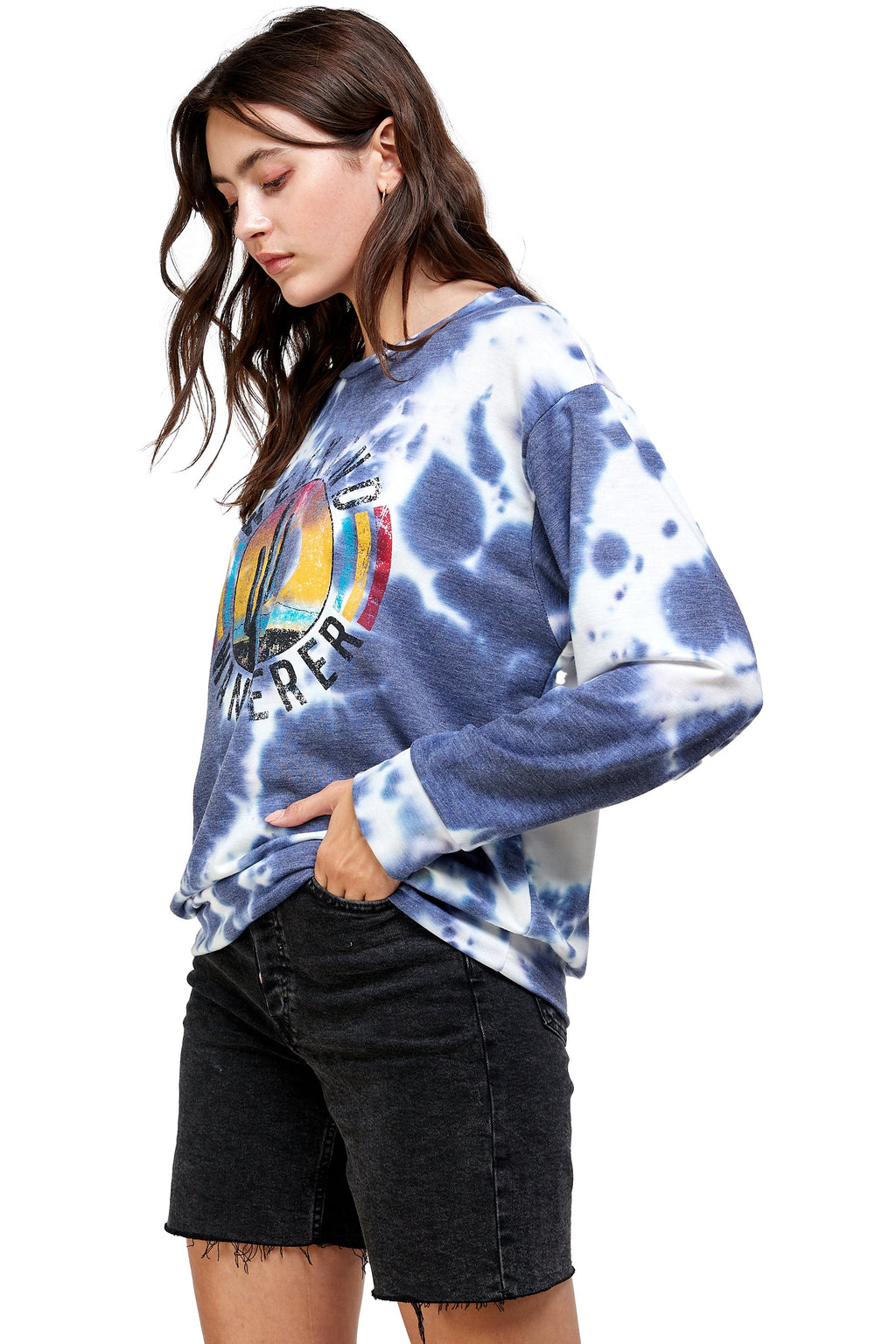 French Terry Tie Dye Screen Printed Sweatshirts