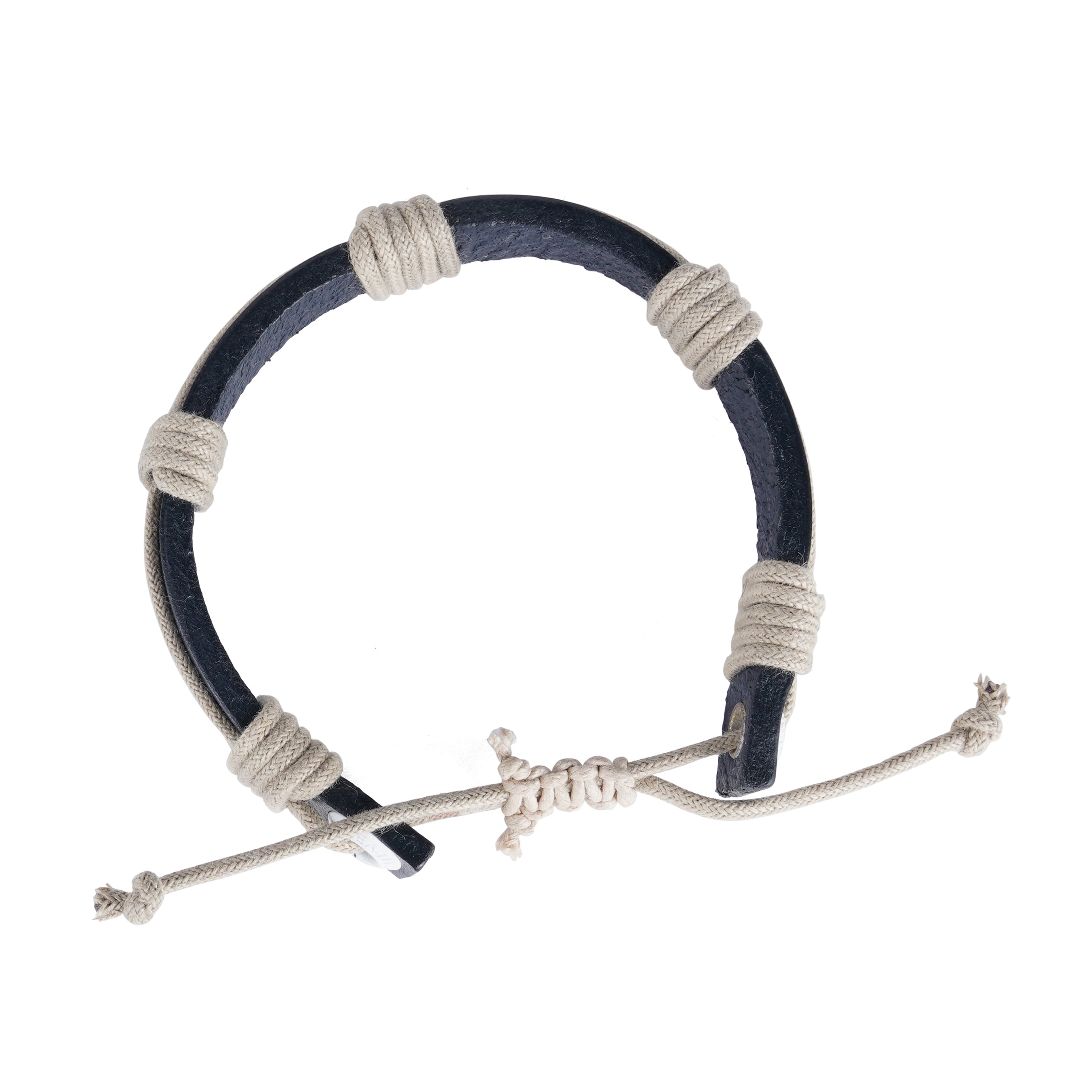 Nautical Rope and Leather Motuo Bracelet