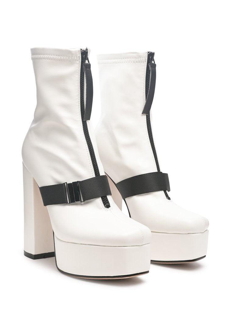 Boomer Chunky High Block Heel Boots