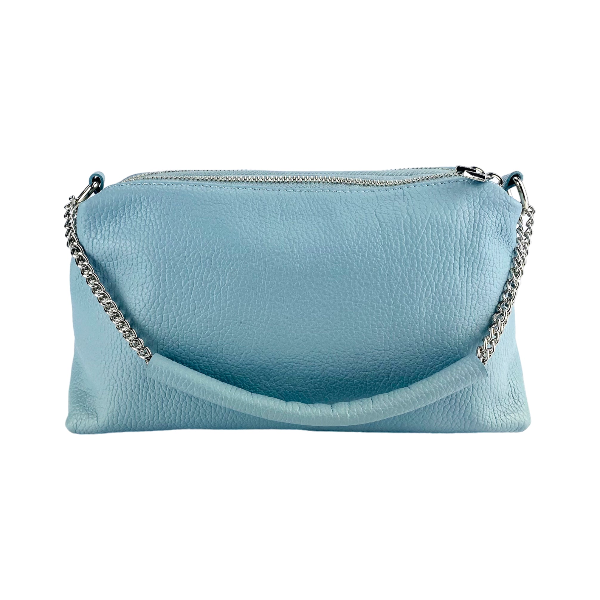 RB1025CL  | Borsa Donna a Mano con doppia lampo in Vera Pelle Made in