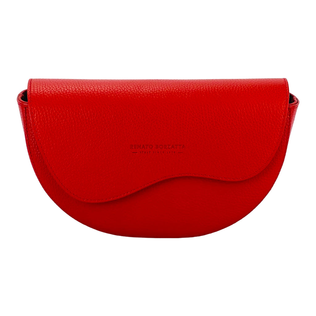 RB1027V | Borsa Donna a Bandoliera stondata in Vera Pelle Made in