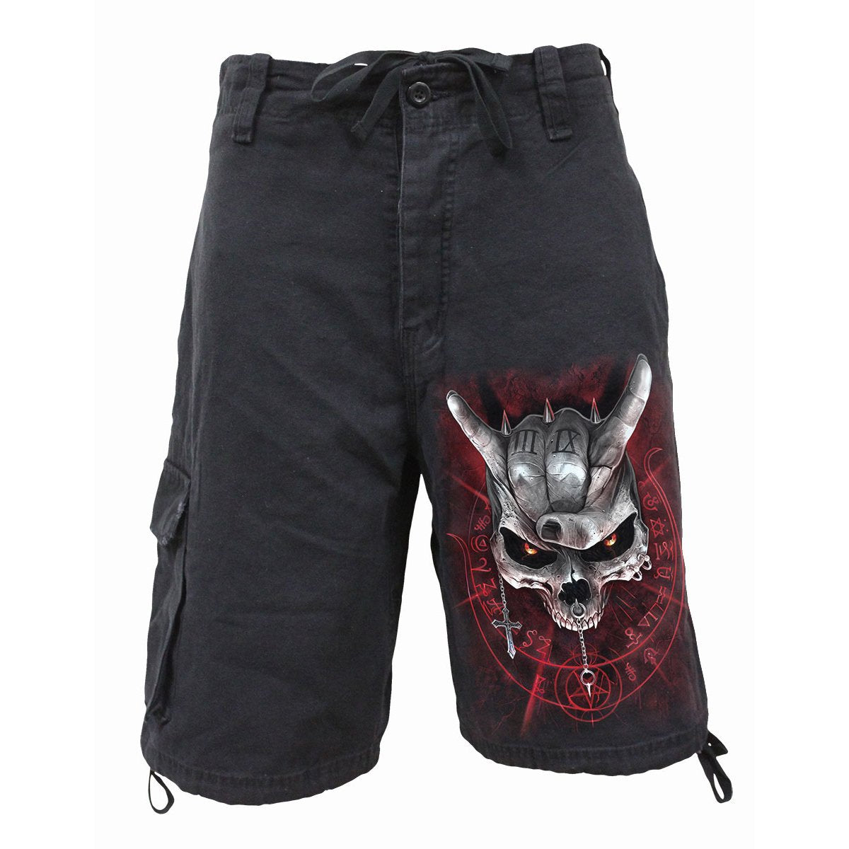 NEVER TOO LOUD - Vintage Cargo Shorts Black