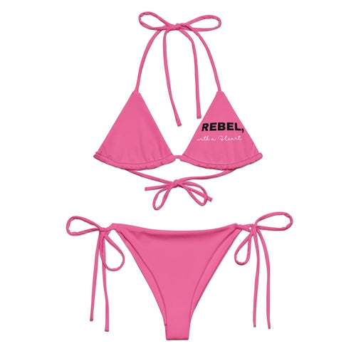 All-over print recycled string bikini