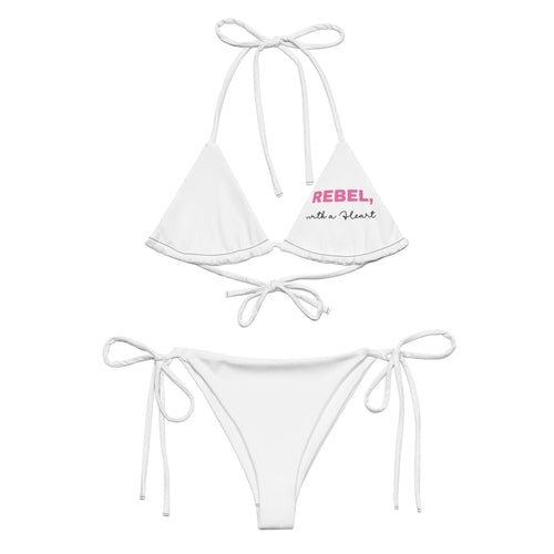 All-over print recycled string bikini