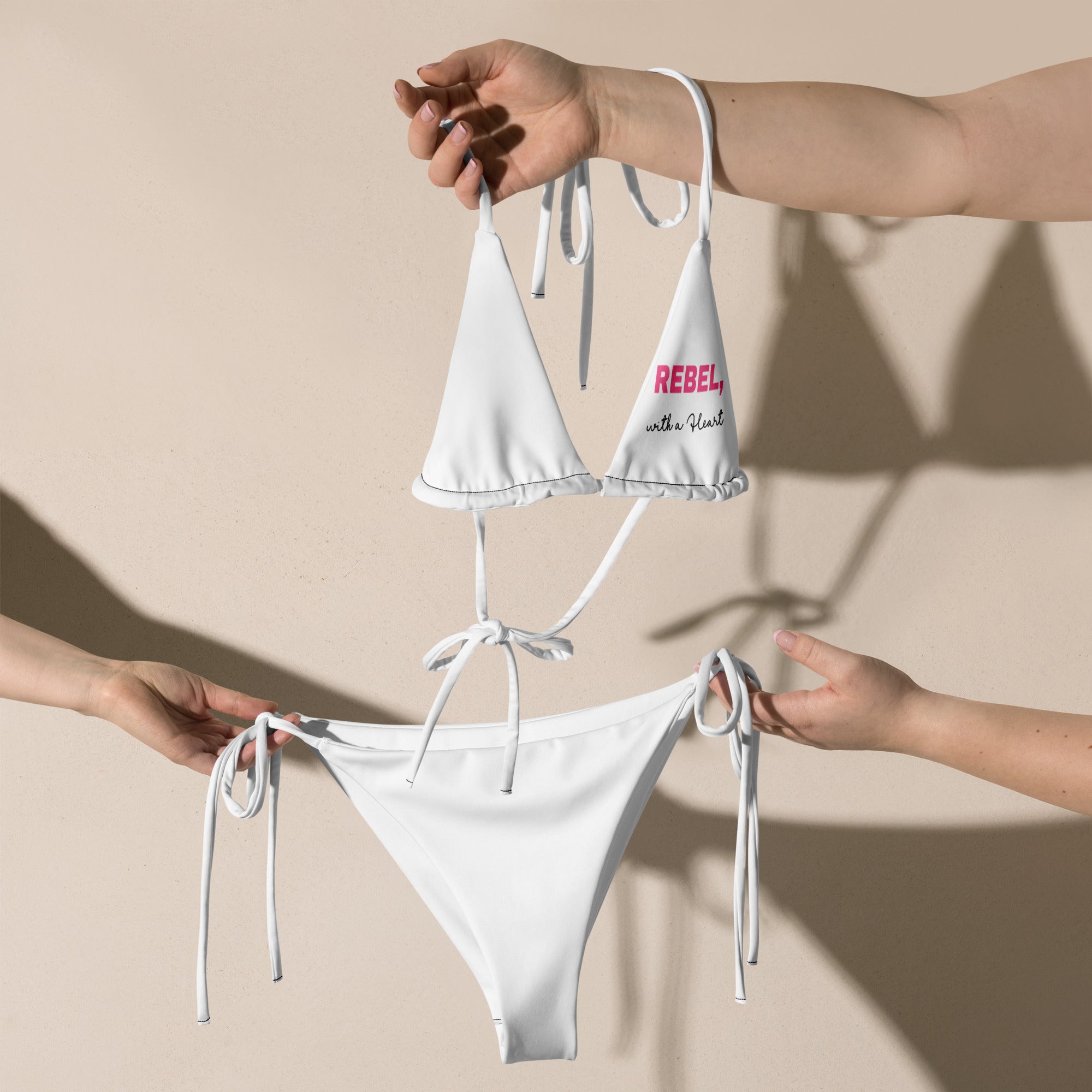 All-over print recycled string bikini