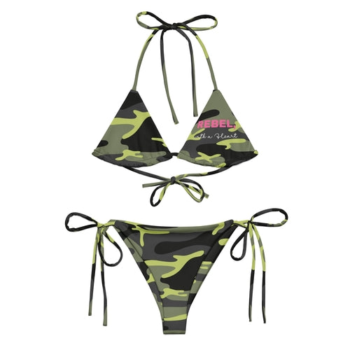 All-over print recycled string bikini