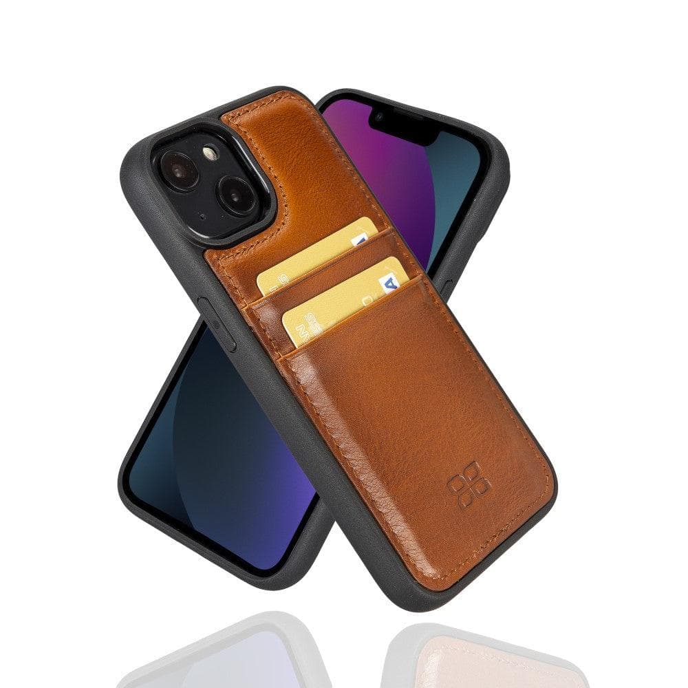 Flexible Leather Back Cover with CardHolder for iPhone 14 Series