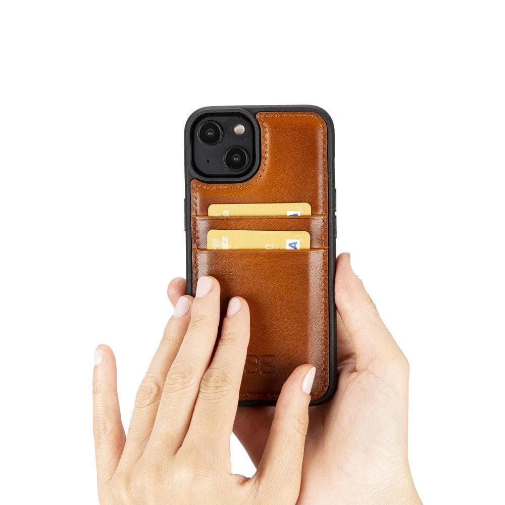 Flexible Leather Back Cover with CardHolder for iPhone 14 Series