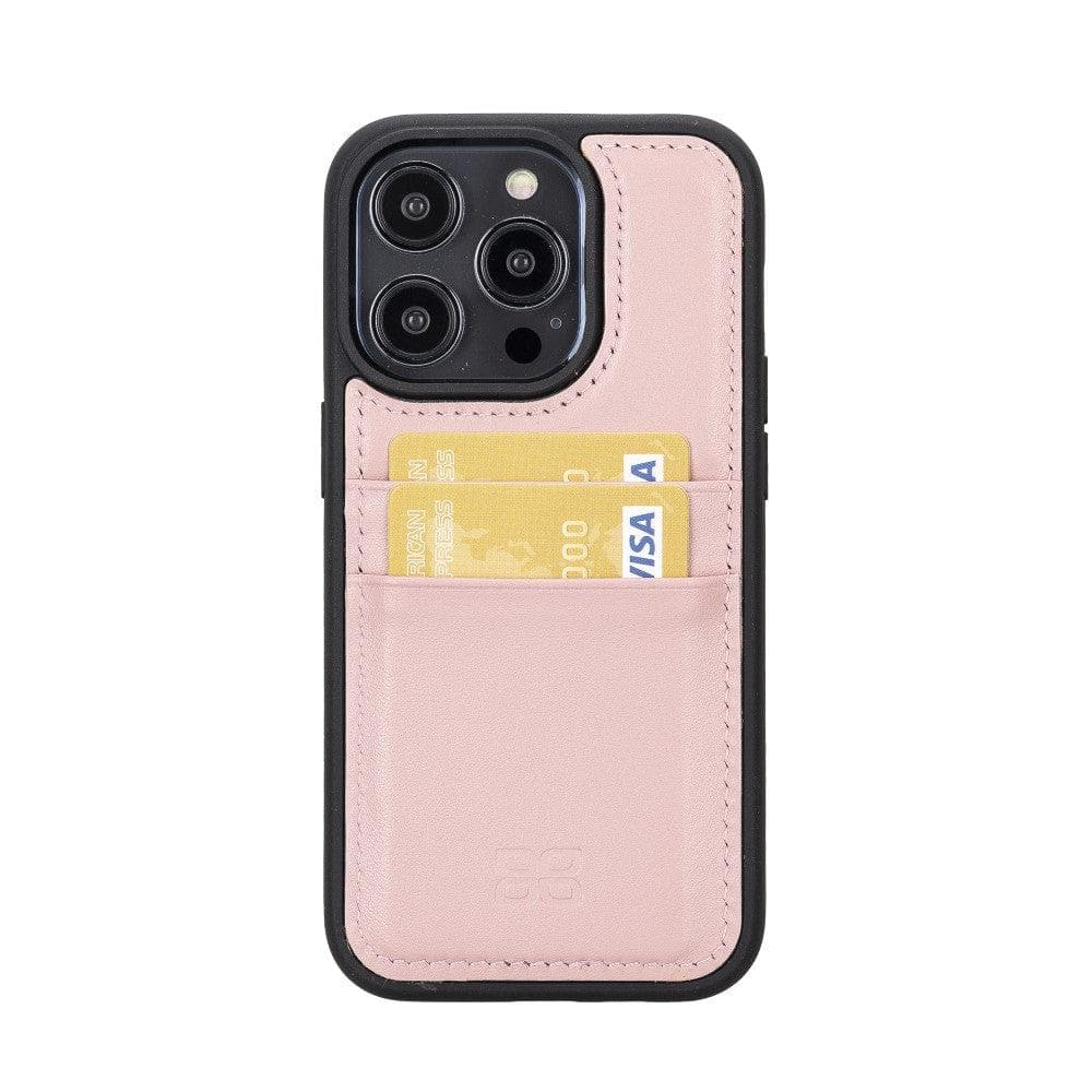 Flexible Leather Back Cover with CardHolder for iPhone 14 Series