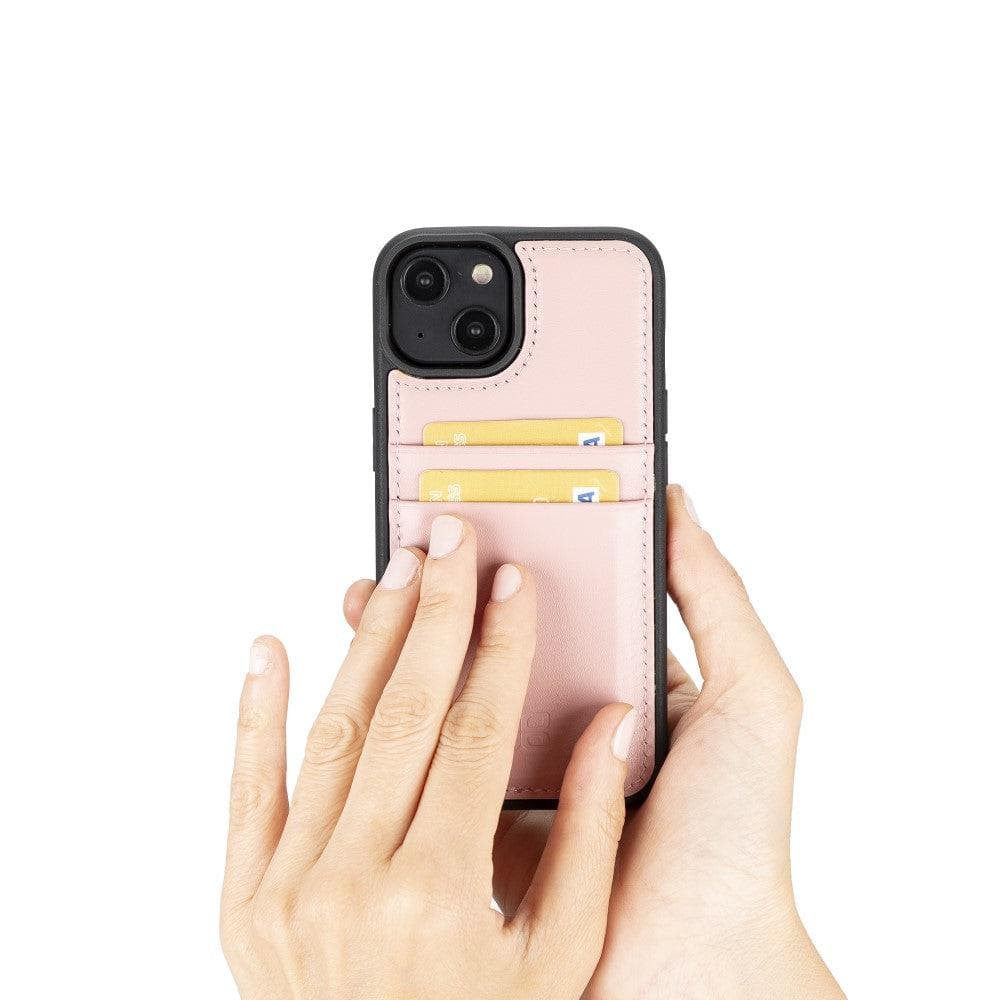 Flexible Leather Back Cover with CardHolder for iPhone 14 Series