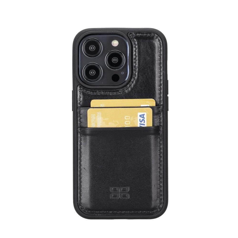 Flexible Leather Back Cover with CardHolder for iPhone 14 Series