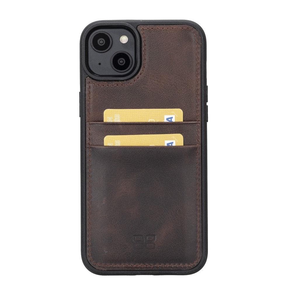 Flexible Leather Back Cover with CardHolder for iPhone 14 Series