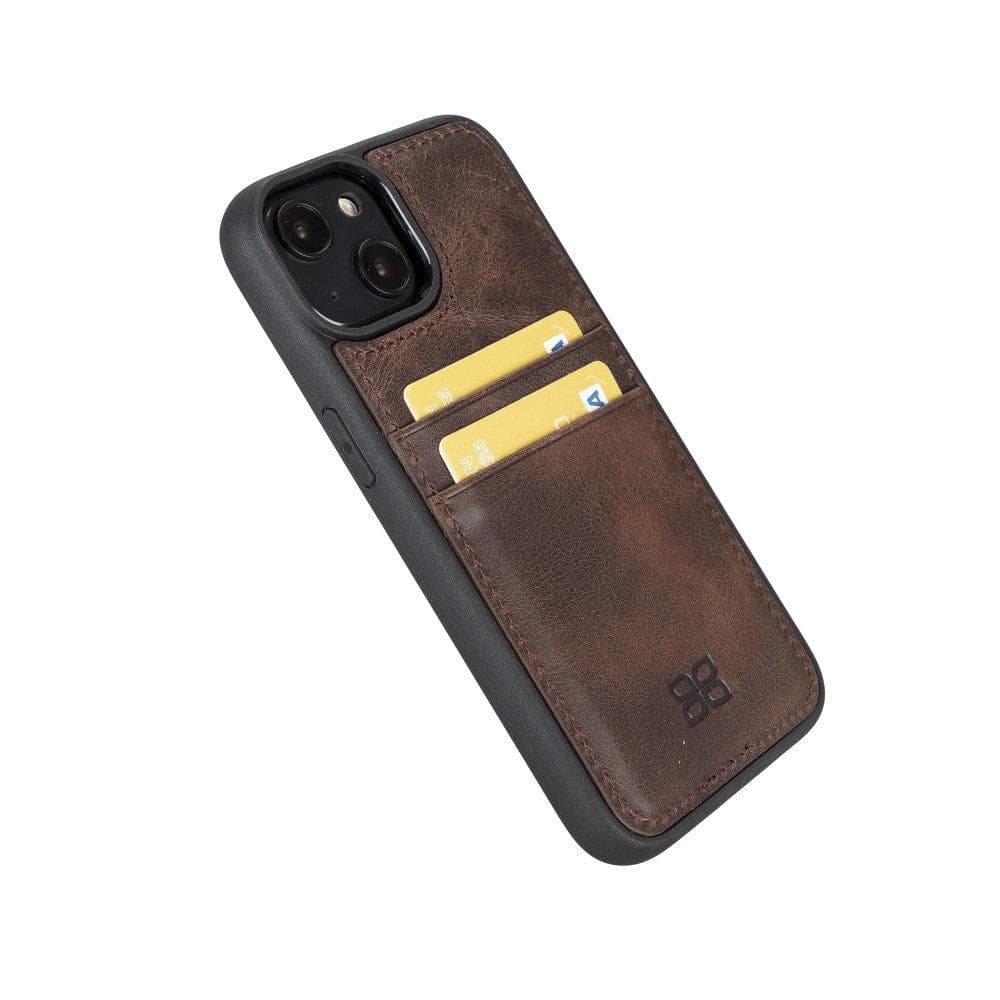 Flexible Leather Back Cover with CardHolder for iPhone 14 Series