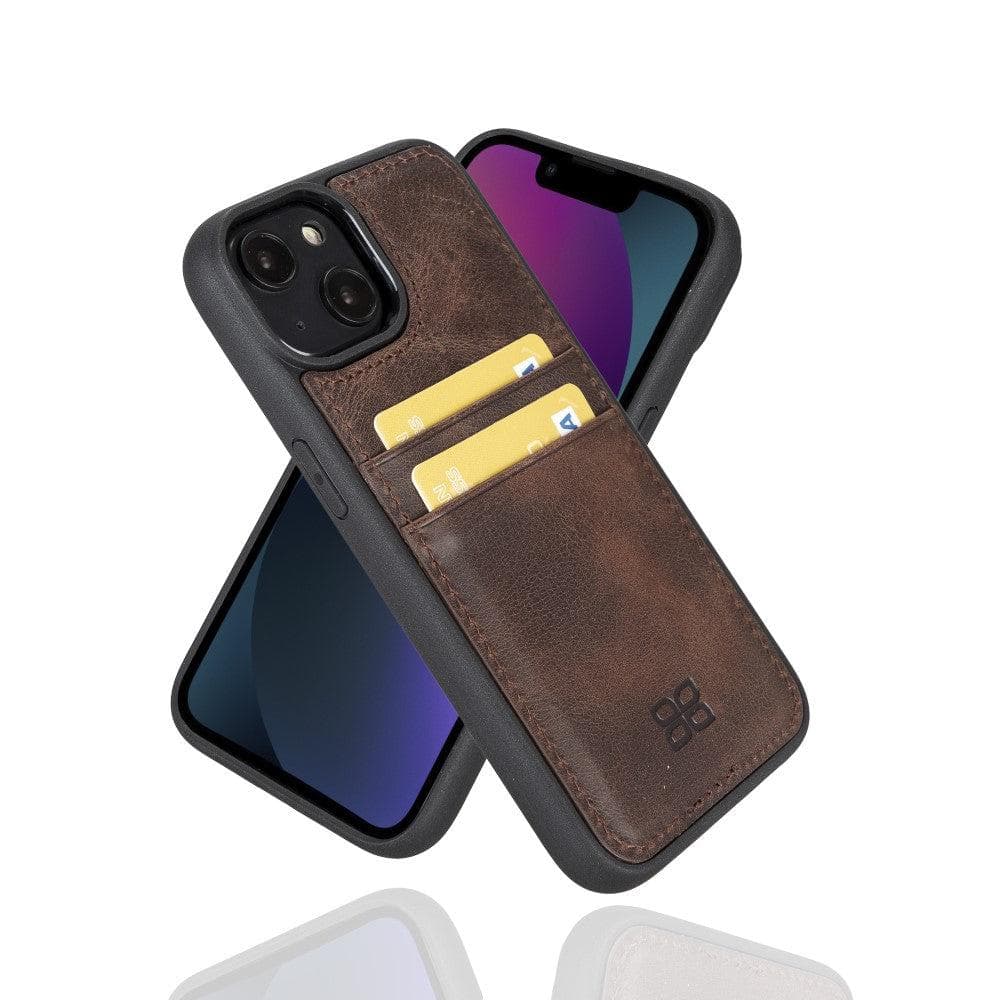 Flexible Leather Back Cover with CardHolder for iPhone 14 Series