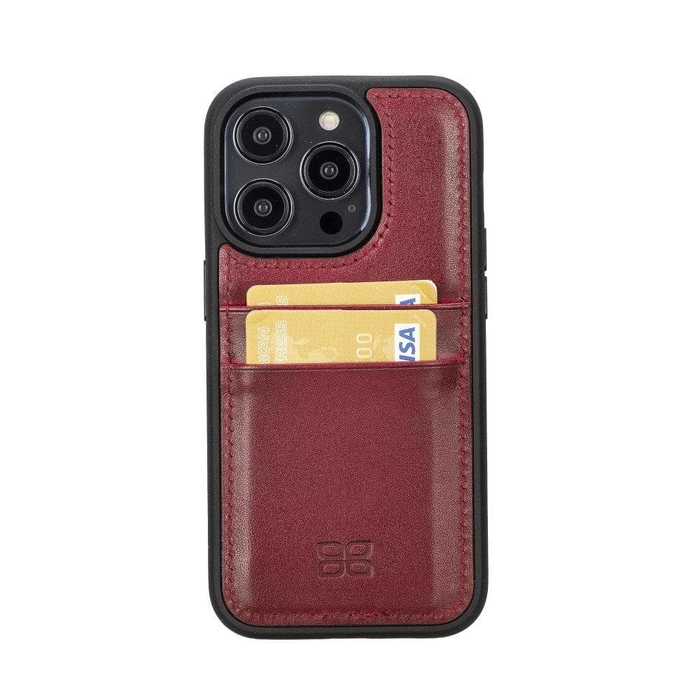 Flexible Leather Back Cover with CardHolder for iPhone 14 Series