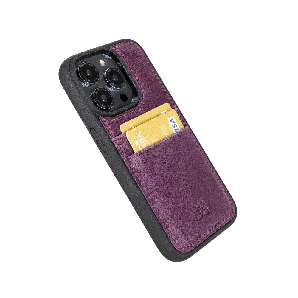 Flexible Leather Back Cover with CardHolder for iPhone 14 Series