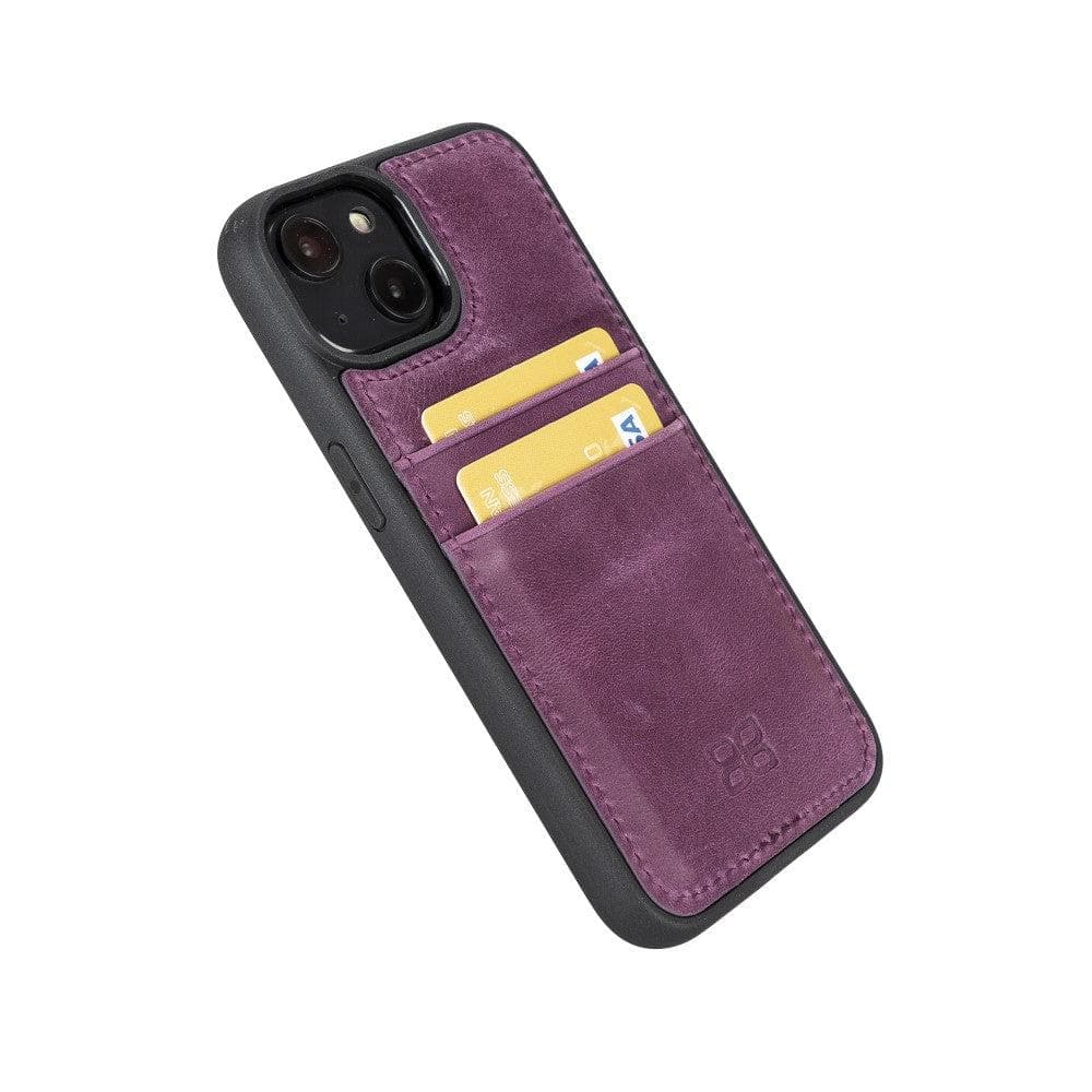 Flexible Leather Back Cover with CardHolder for iPhone 14 Series