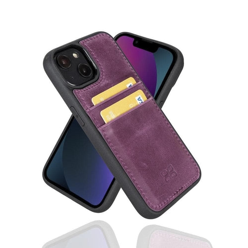 Flexible Leather Back Cover with CardHolder for iPhone 14 Series
