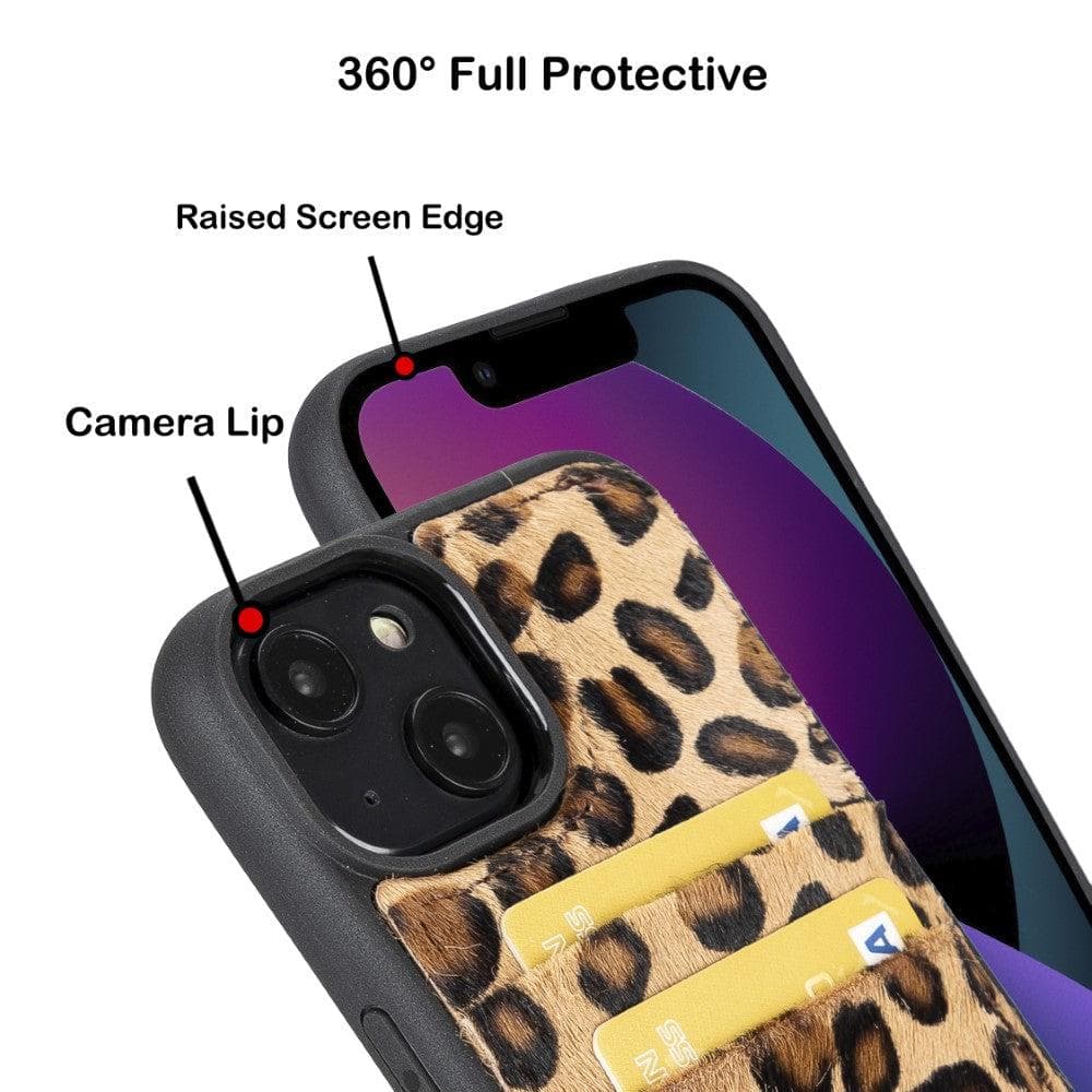 Flexible Leather Back Cover with CardHolder for iPhone 14 Series