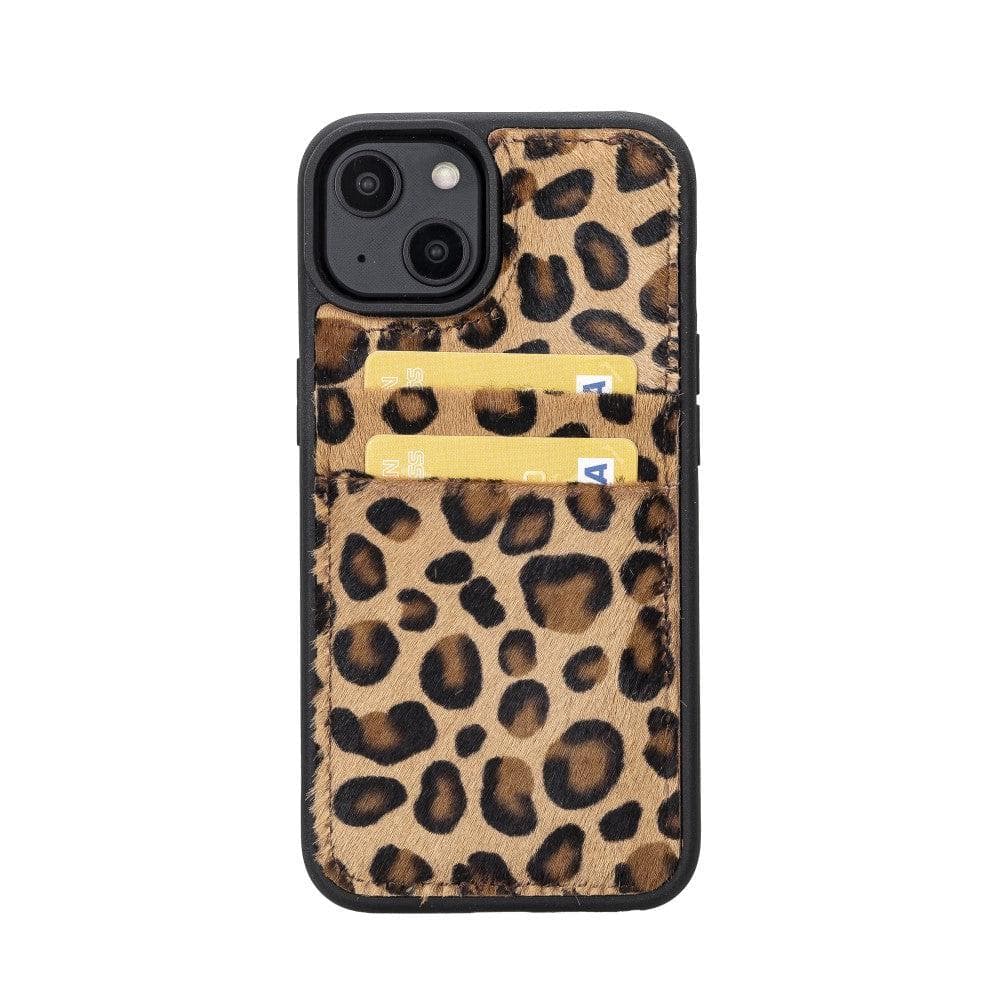 Flexible Leather Back Cover with CardHolder for iPhone 14 Series