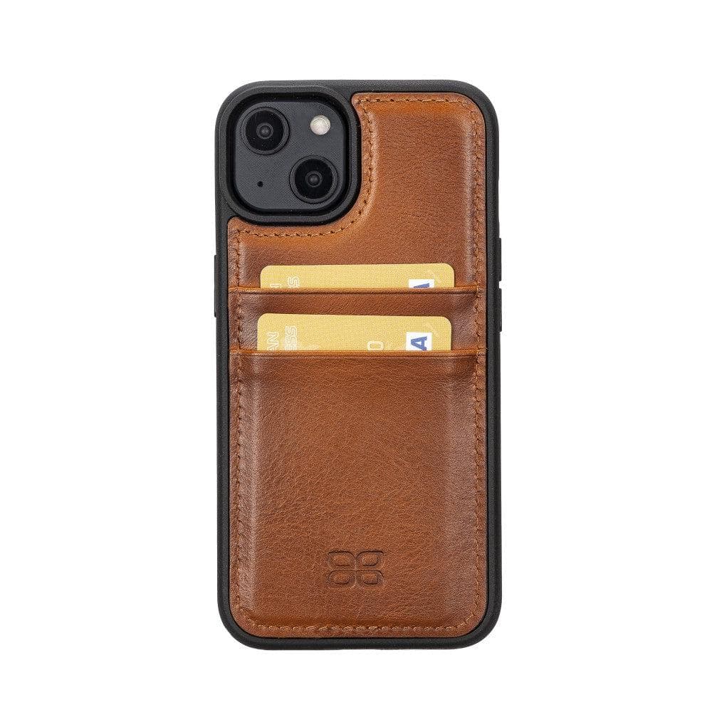 Flexible Leather Back Cover with CardHolder for iPhone 14 Series