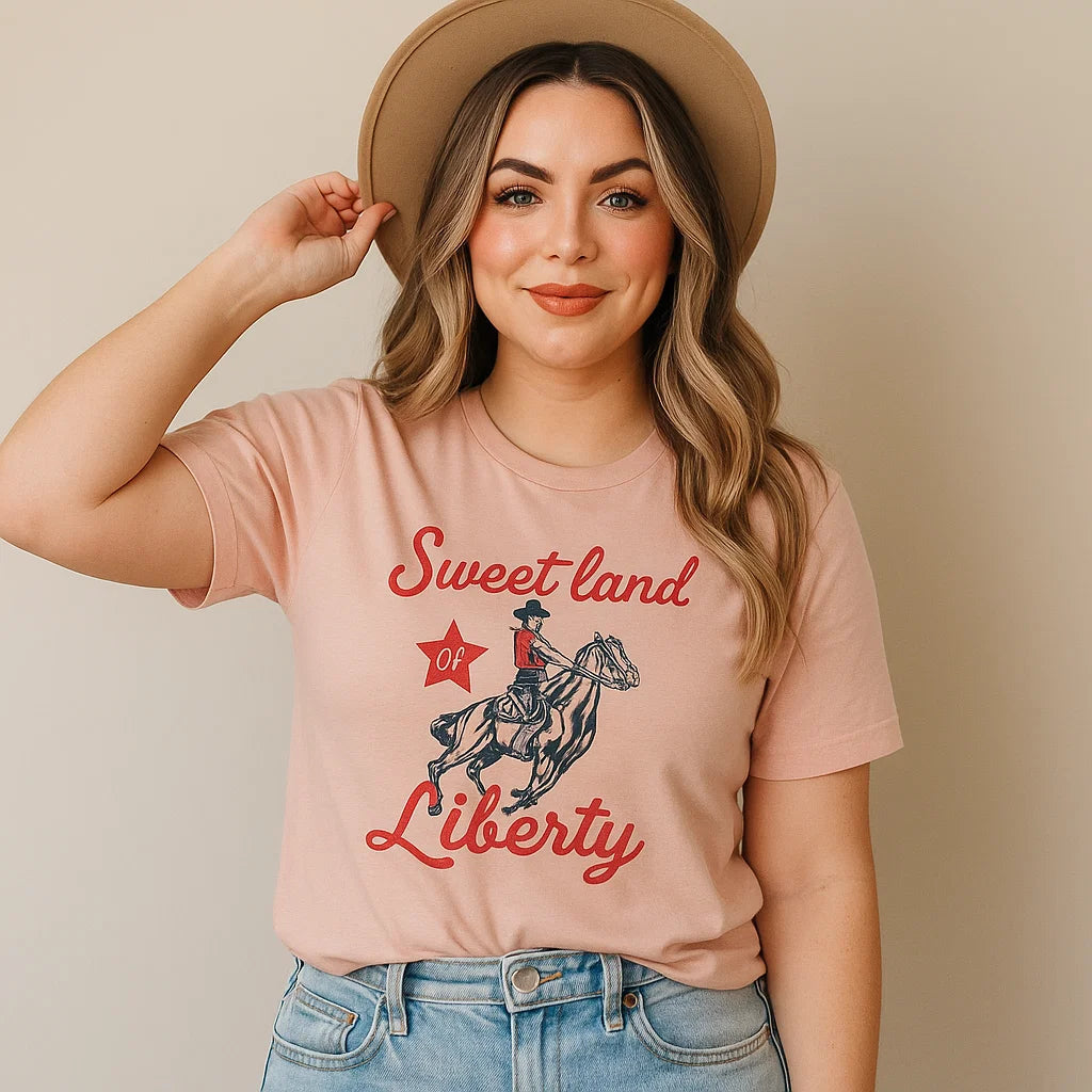 Sweet Land of Liberty T-Shirt Vintage Western Tee