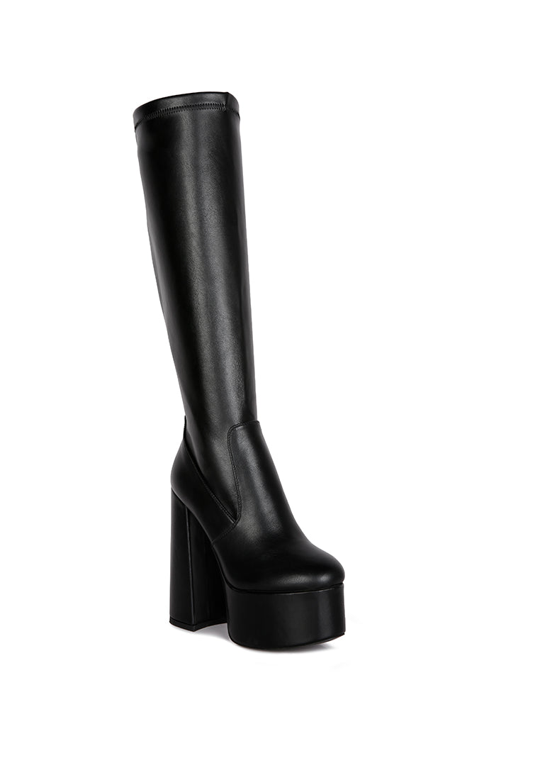 Coraline High Block Heeled Calf Boots