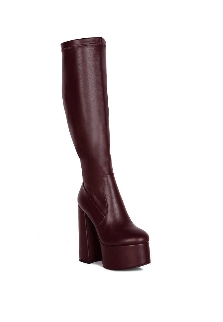 Coraline High Block Heeled Calf Boots