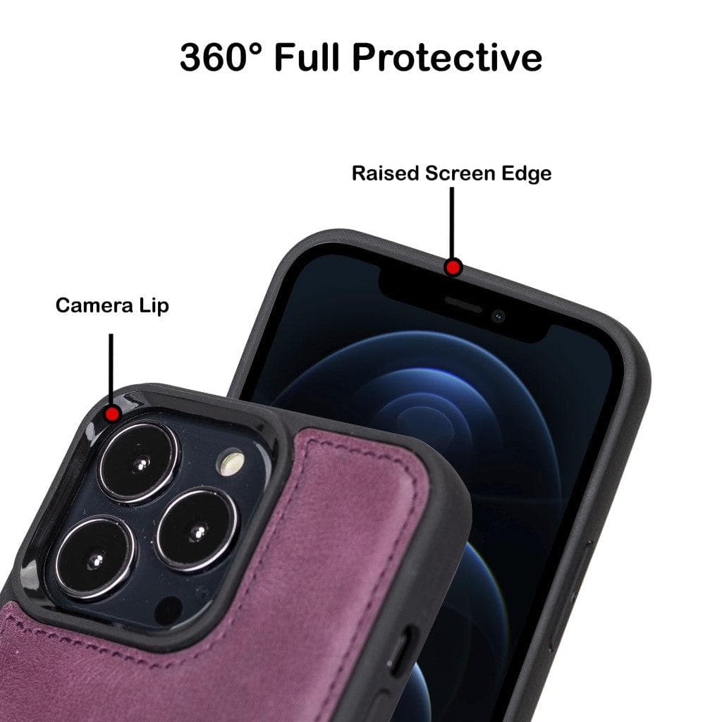 Flexible Leather Back Cover with CardHolder for iPhone 13 Series