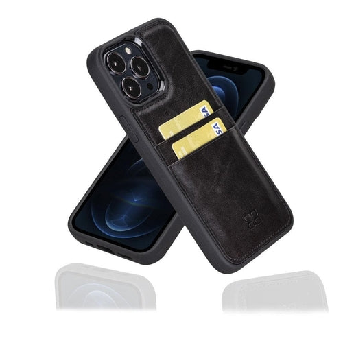 Flexible Leather Back Cover with CardHolder for iPhone 13 Series