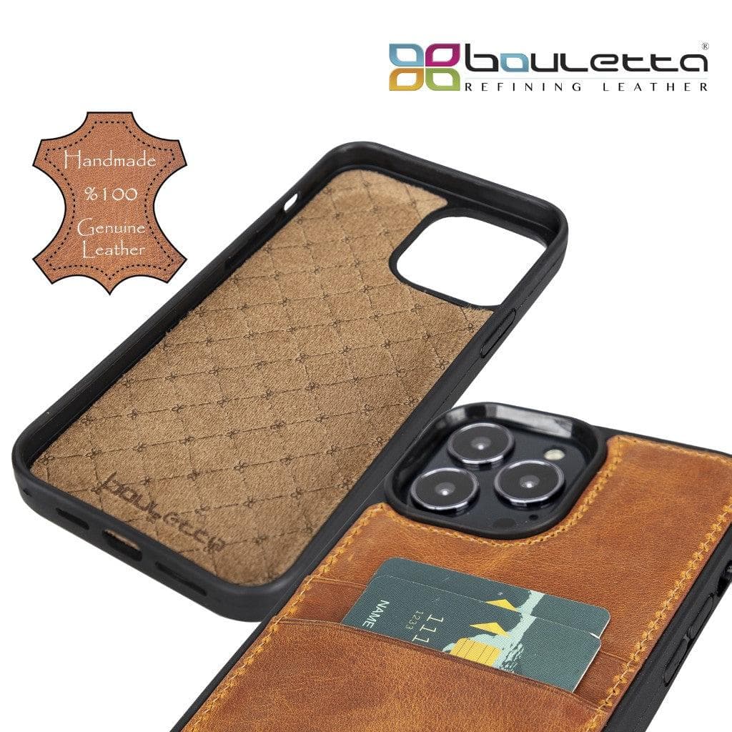 Flexible Leather Back Cover with CardHolder for iPhone 13 Series