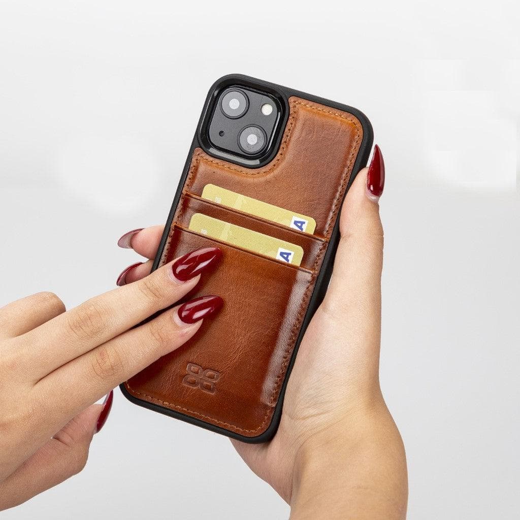 Flexible Leather Back Cover with CardHolder for iPhone 13 Series
