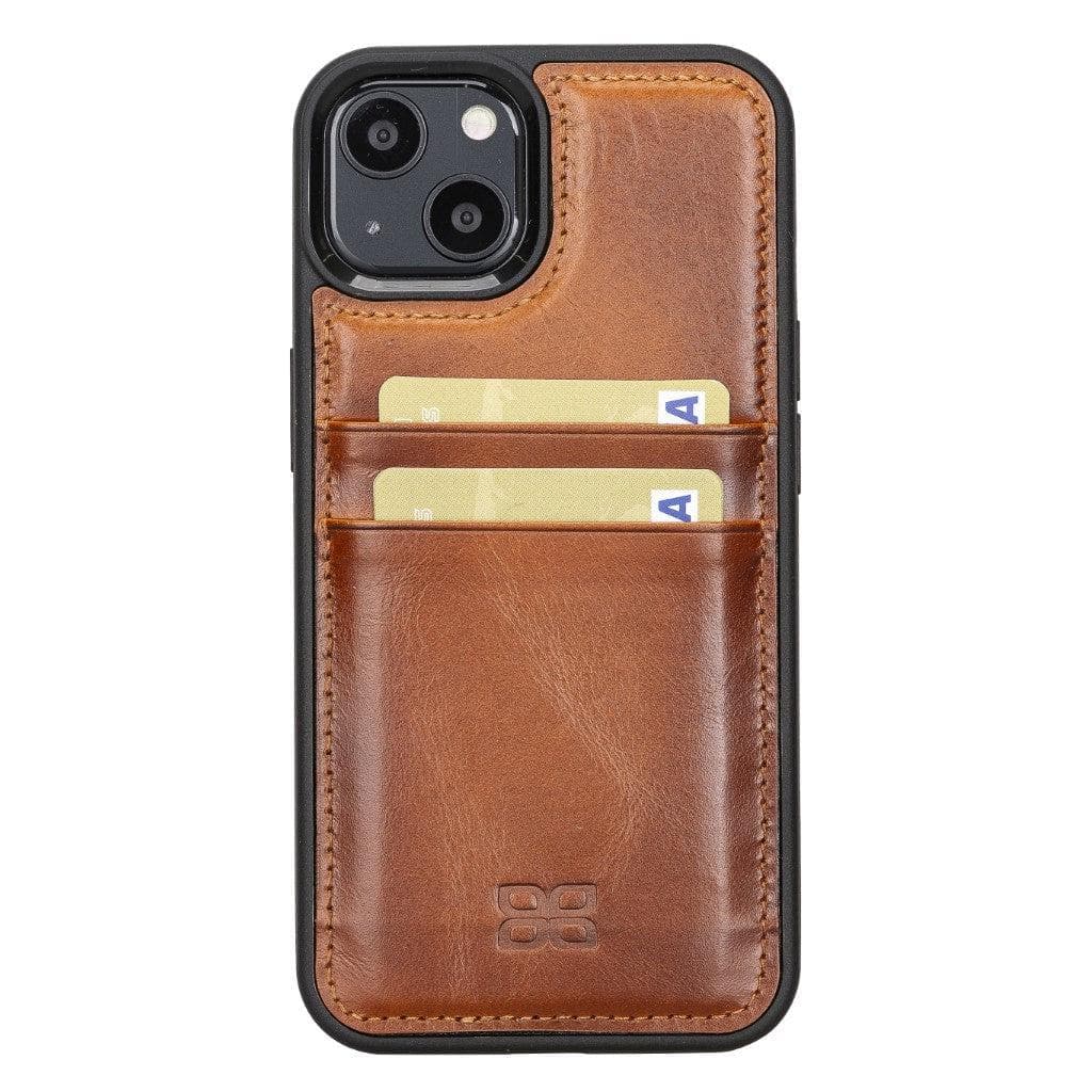 Flexible Leather Back Cover with CardHolder for iPhone 13 Series