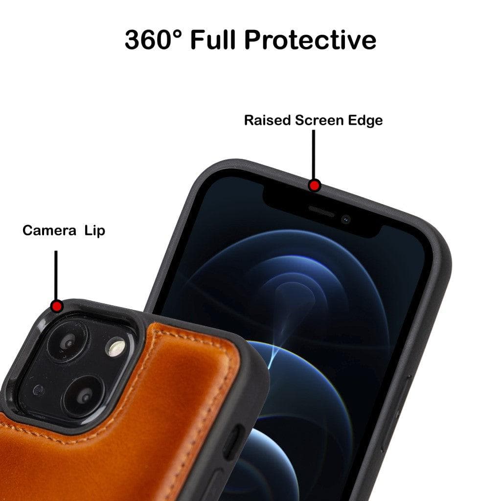 Flexible Leather Back Cover with CardHolder for iPhone 13 Series