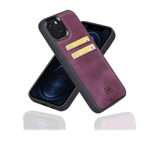 Flexible Leather Back Cover with CardHolder for iPhone 13 Series