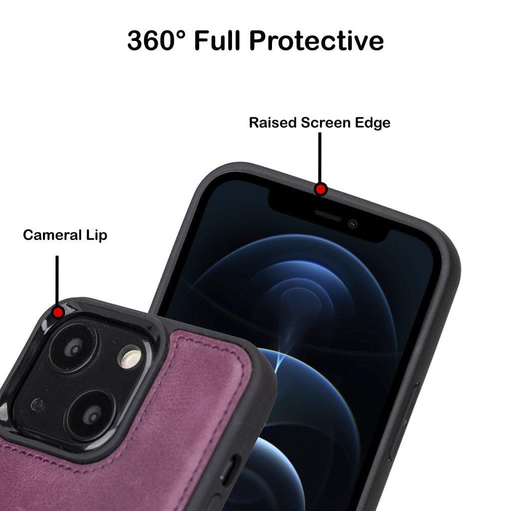 Flexible Leather Back Cover with CardHolder for iPhone 13 Series