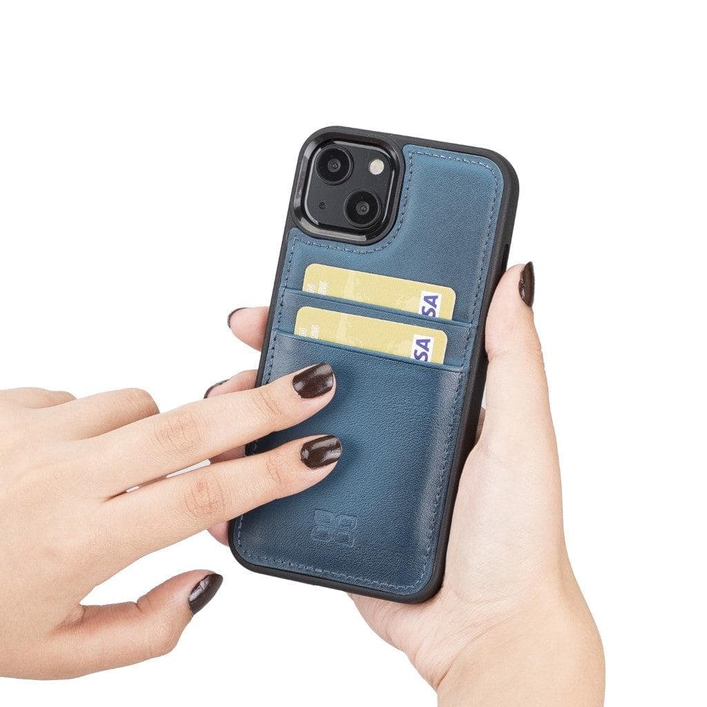Flexible Leather Back Cover with CardHolder for iPhone 13 Series