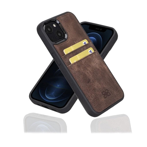 Flexible Leather Back Cover with CardHolder for iPhone 13 Series