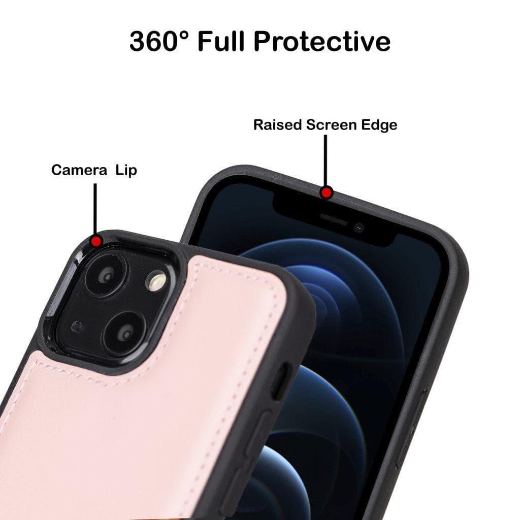 Flexible Leather Back Cover with CardHolder for iPhone 13 Series