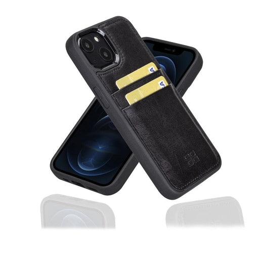 Flexible Leather Back Cover with CardHolder for iPhone 13 Series