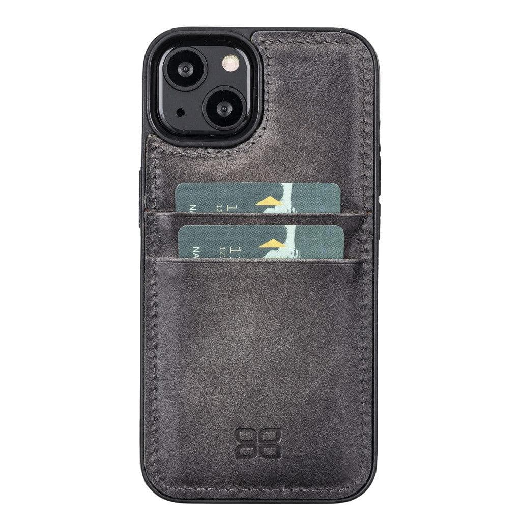 Flexible Leather Back Cover with CardHolder for iPhone 13 Series
