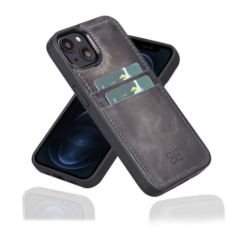 Flexible Leather Back Cover with CardHolder for iPhone 13 Series