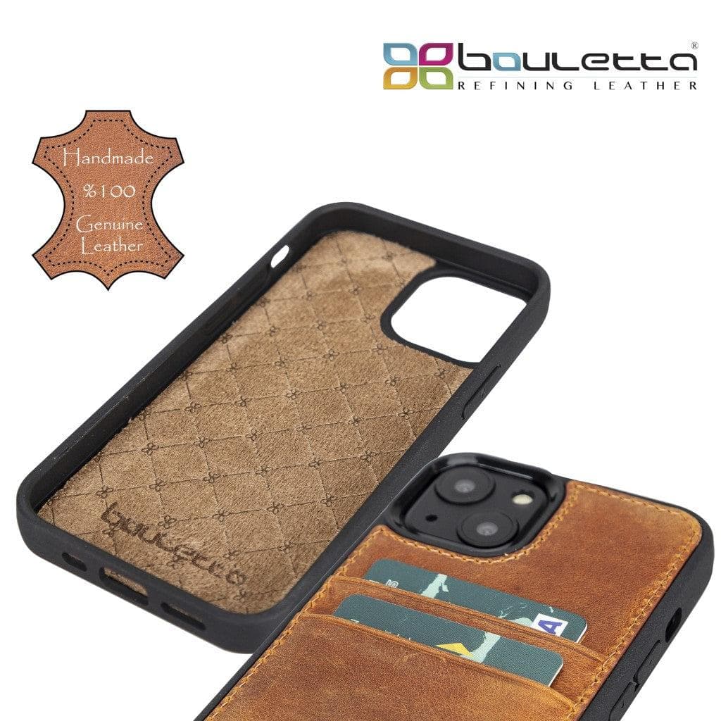 Flexible Leather Back Cover with CardHolder for iPhone 13 Series