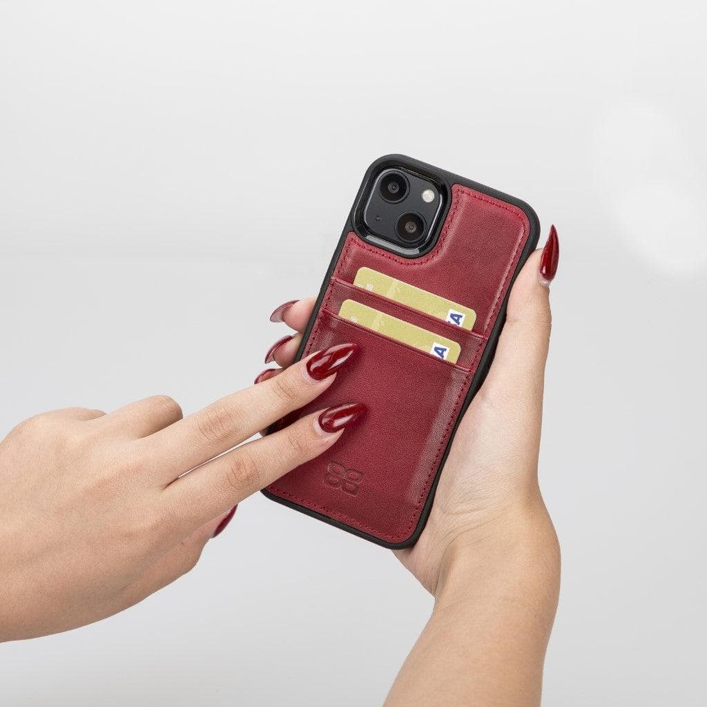 Flexible Leather Back Cover with CardHolder for iPhone 13 Series