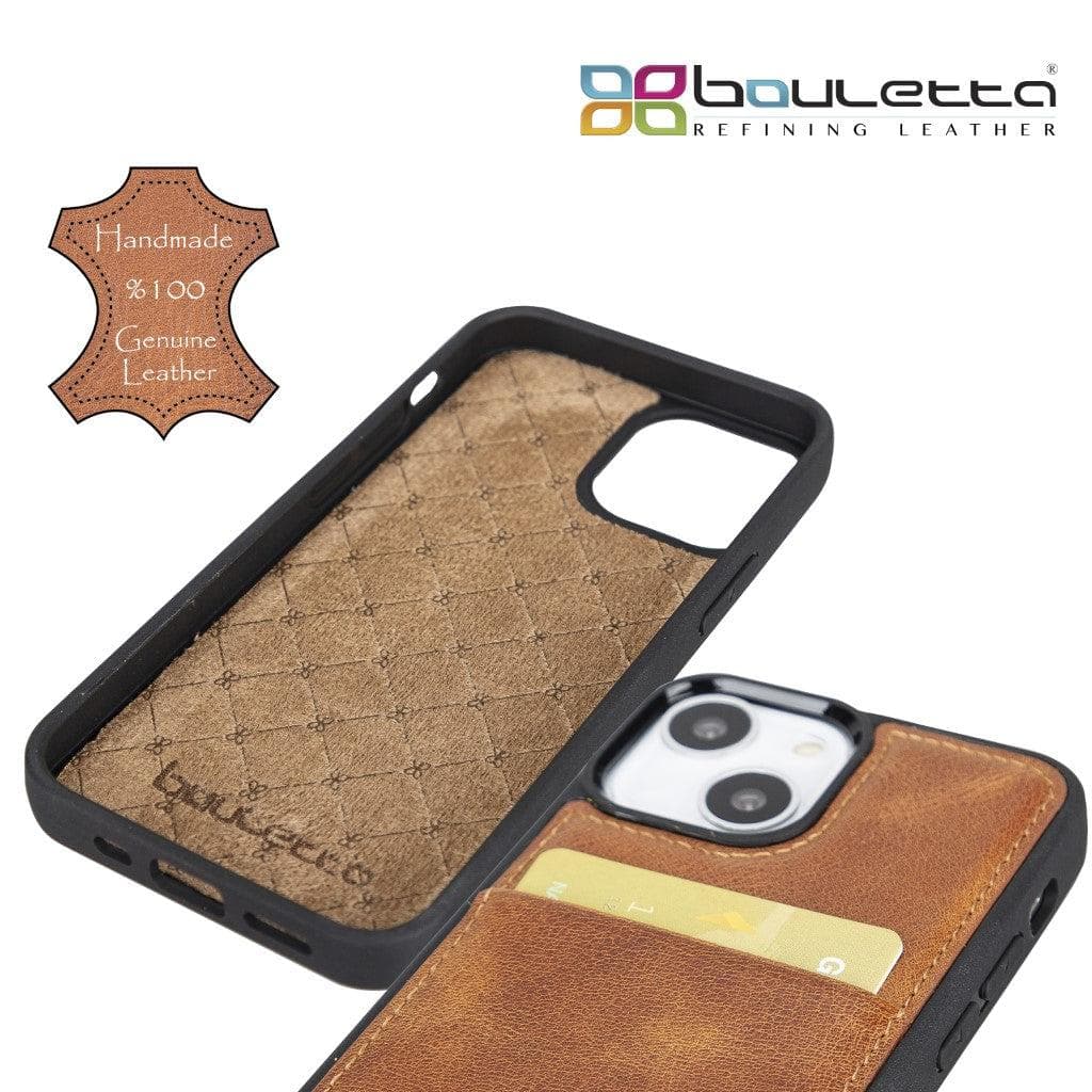 Flexible Leather Back Cover with CardHolder for iPhone 13 Series